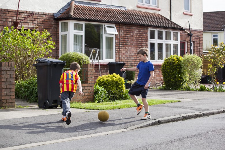 Playing Out - Willoughby Road Two boys play out on pavement