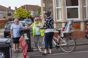 Stewarding-cyclist-approaching