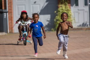 Children running