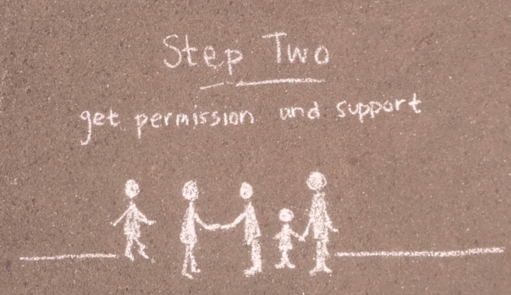 Step two: get permission and support