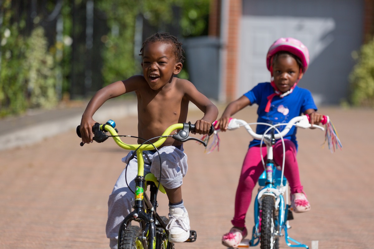 children cycling